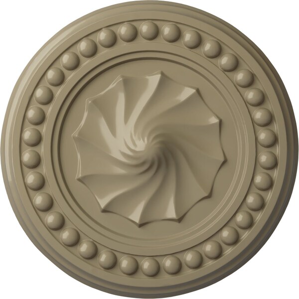 Ekena Millwork Foster Shell Ceiling Medallion (Fits Canopies up to 9 5/8"), 15 3/4"OD x 2"P, Gobi Desert CM15FOGDF - main